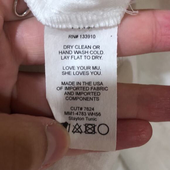 Show Me Your Mumu SMYM white Stayton long sleeve tunic top NEW SMALL - Picture 8 of 9